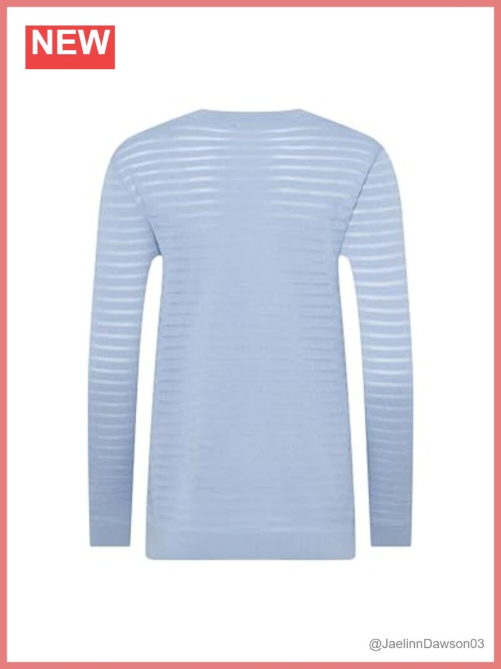 Sheer Stripe Cardigan Long Sleeve Pull On Regular Fit Spring Summer Layer